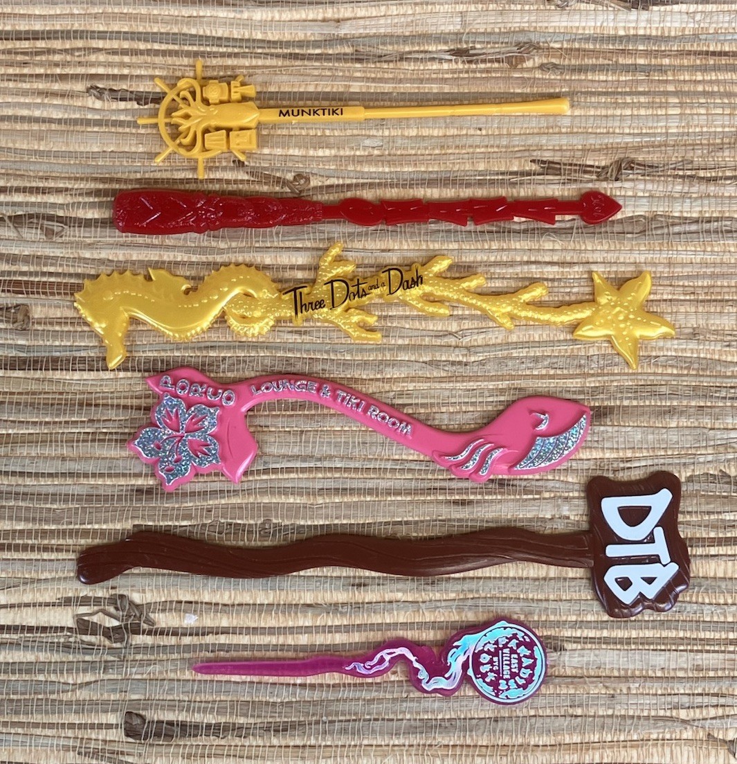 TIKI Swizzle Stick Stir Sticks DTB Three Dots Porco Paradise Lost Ohana 2025