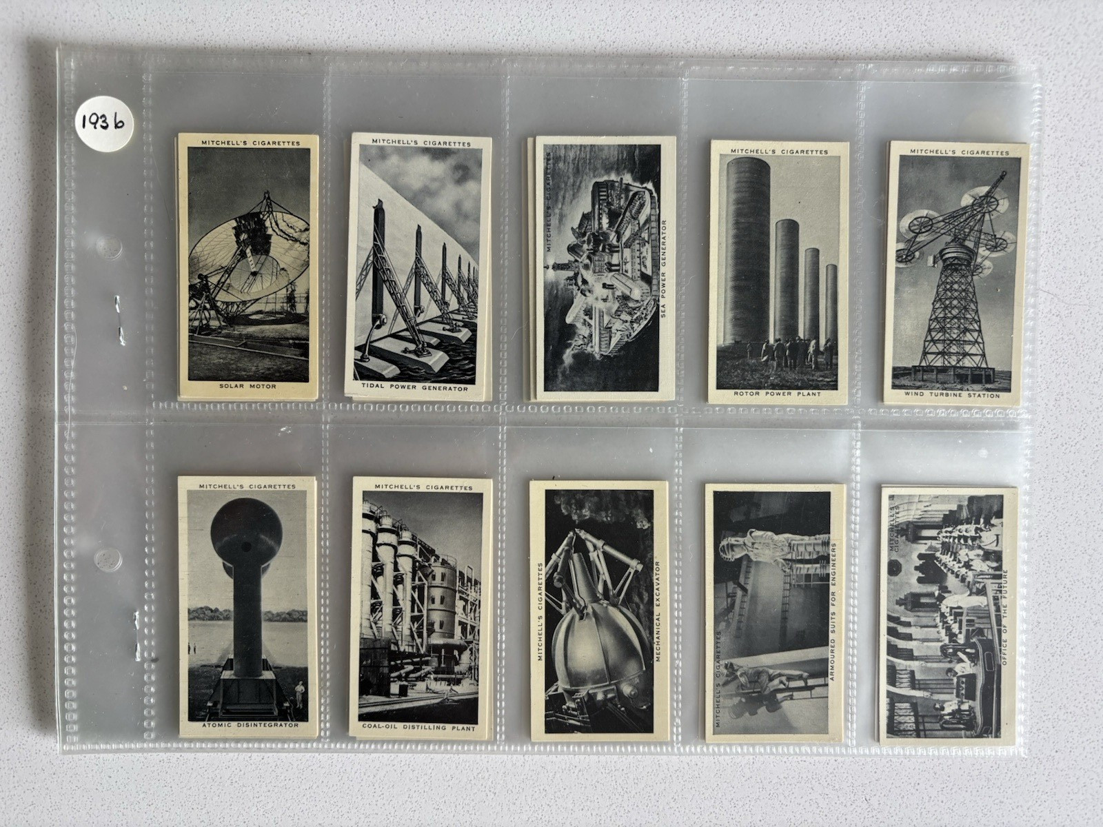 The World of Tomorrow 1936 Mitchell Cigarette Tobacco Cards Full Set of 50 Cards