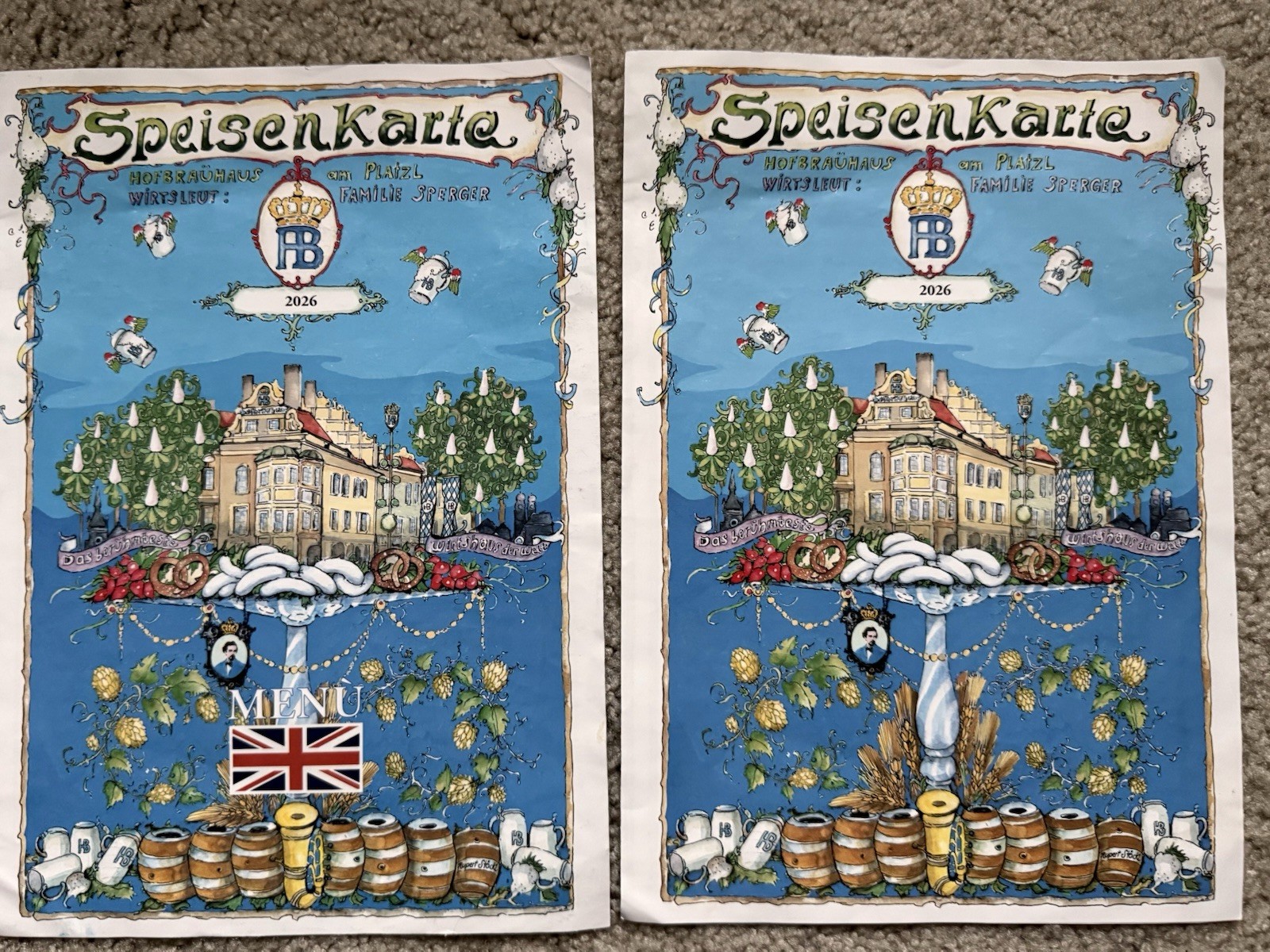 HOFBRAUHAUS 🥨 Munich Germany Restaurant 2026 Menu Set With German & English