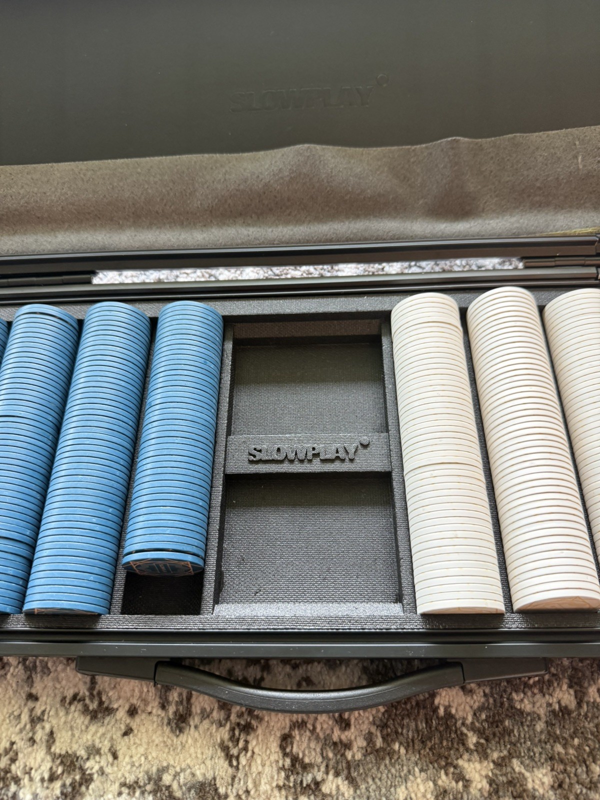 SLOWPLAY Nash Ceramic Poker Chips Set for Texas Hold'em, 500 PCS [Blank Chips]