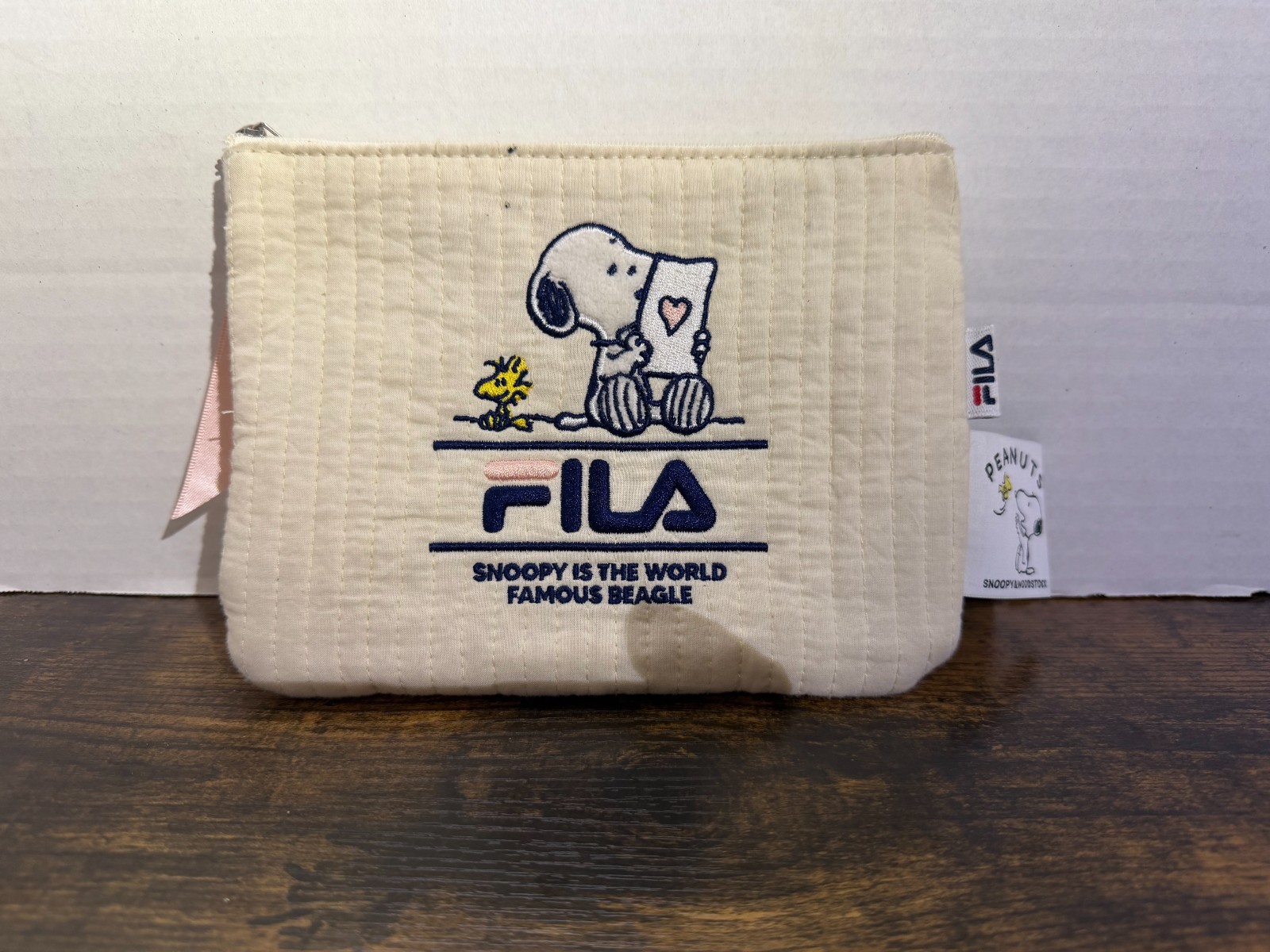 Fila x Peanuts Snoopy Pencil Make Up Pouch Used
