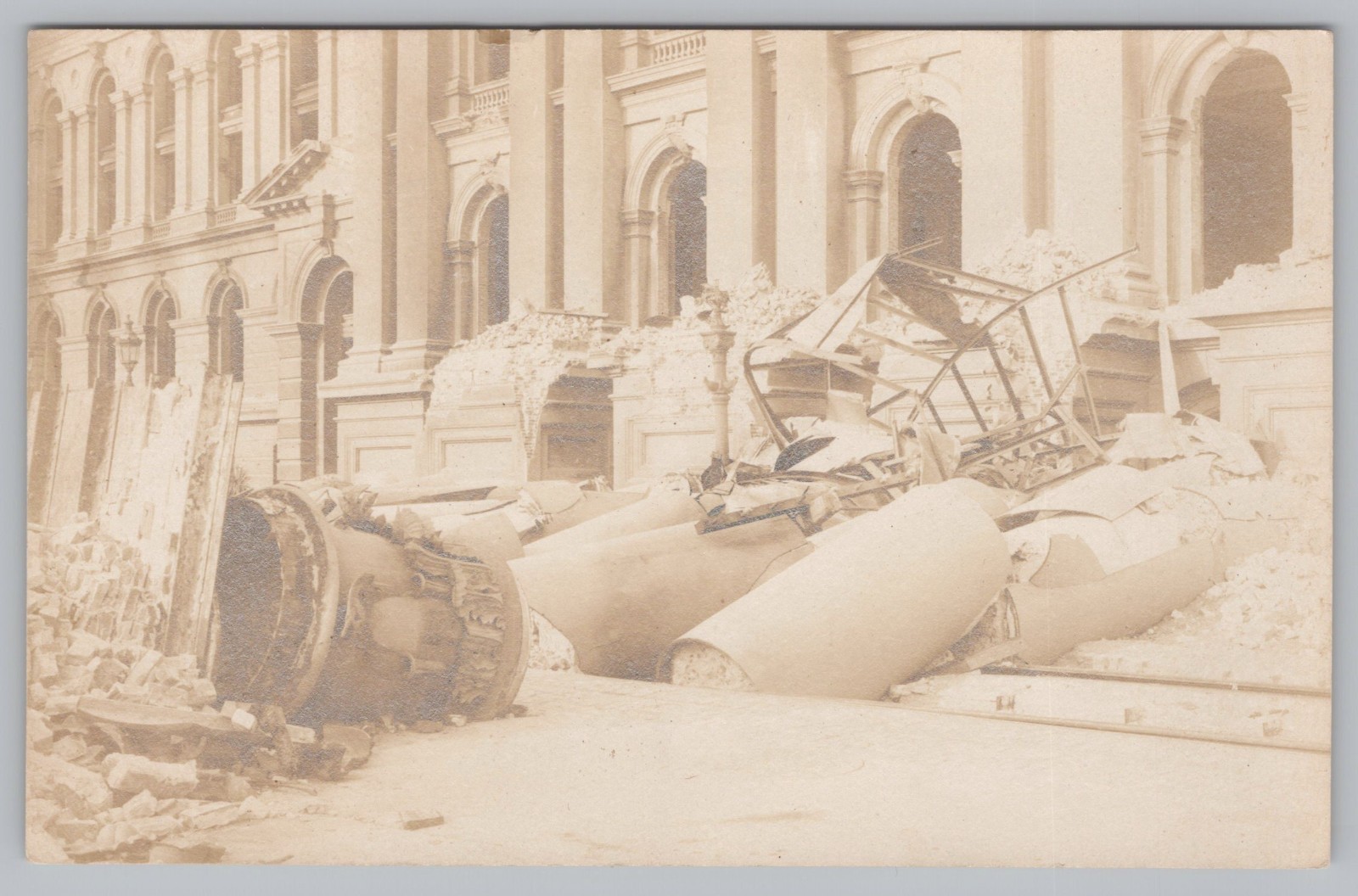 RPPC City Hall Damage Ruins 1906 Earthquake San Francisco CA California Postcard