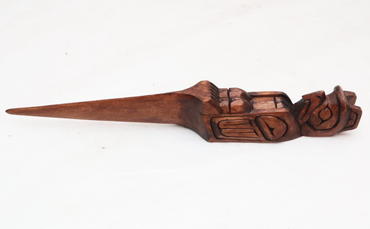 VTG Northwest Coast Native Knife Hand Carved Dagger  10.24\