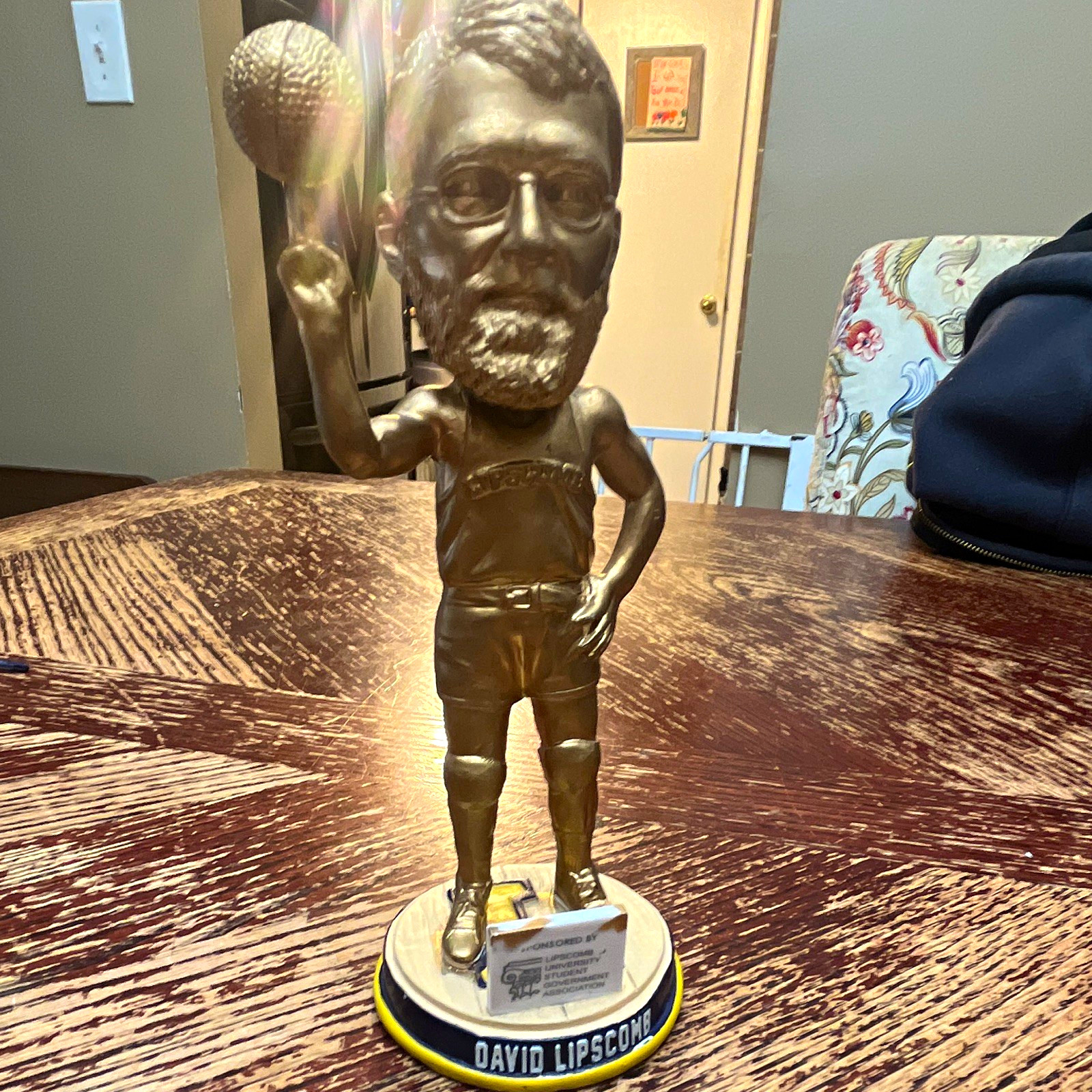 RARE Golden David Lipscomb  Basketball SGA Bobblehead READ