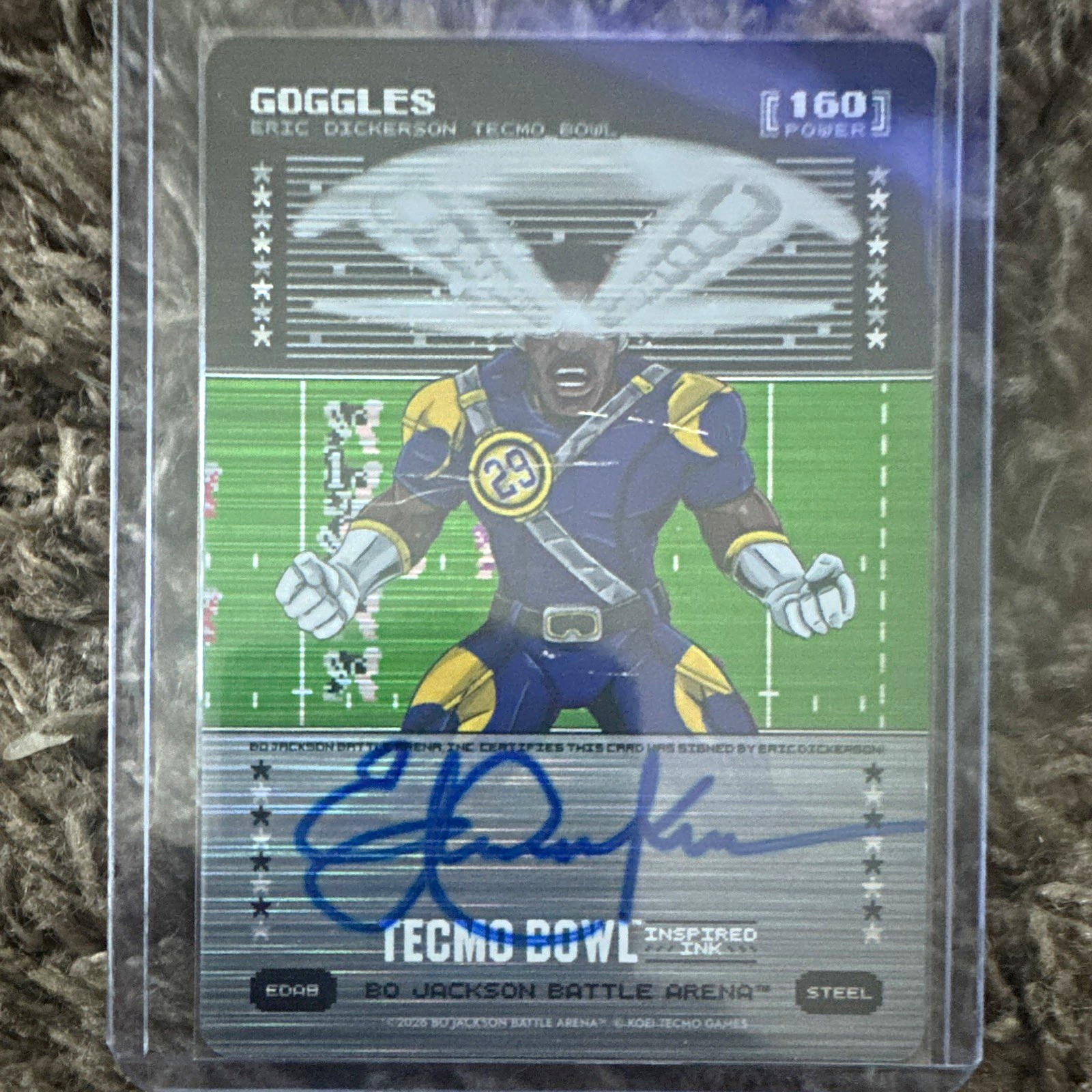 HTR Bo Jackson Battle Arena Tecmo Bowl Inspired Ink metallic auto EDA8