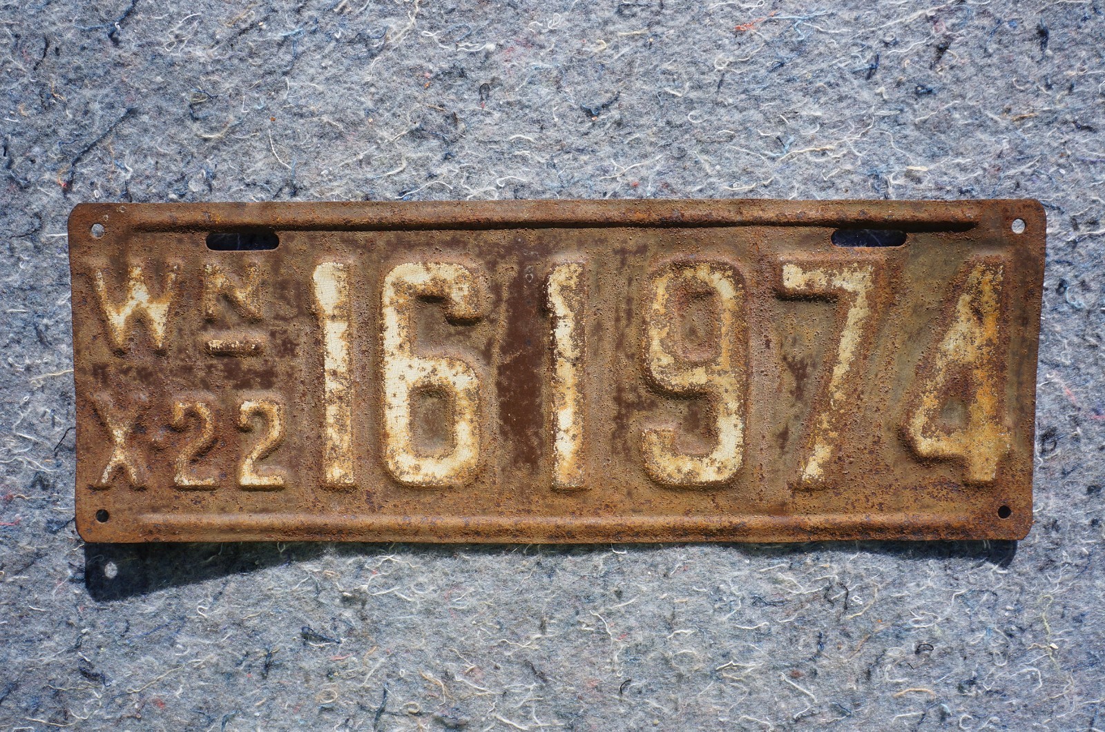 1922 Washington State License Plate 1922 Washington State License Plate