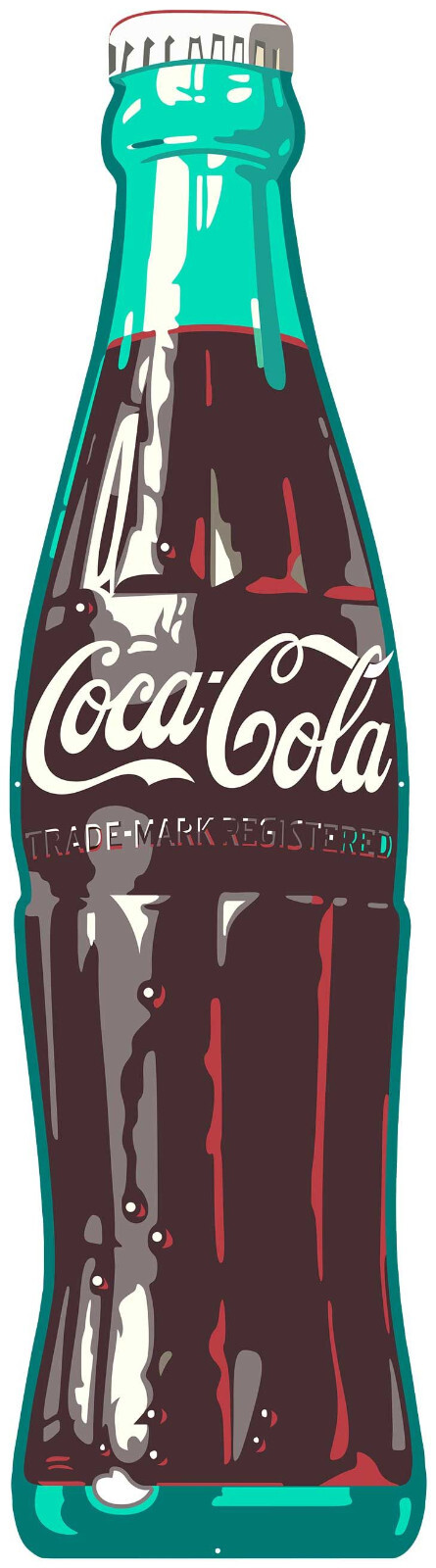 COCA COLA GLASS SODA POP BOTTLE 48 COCA COLA GLASS SODA POP BOTTLE 48
