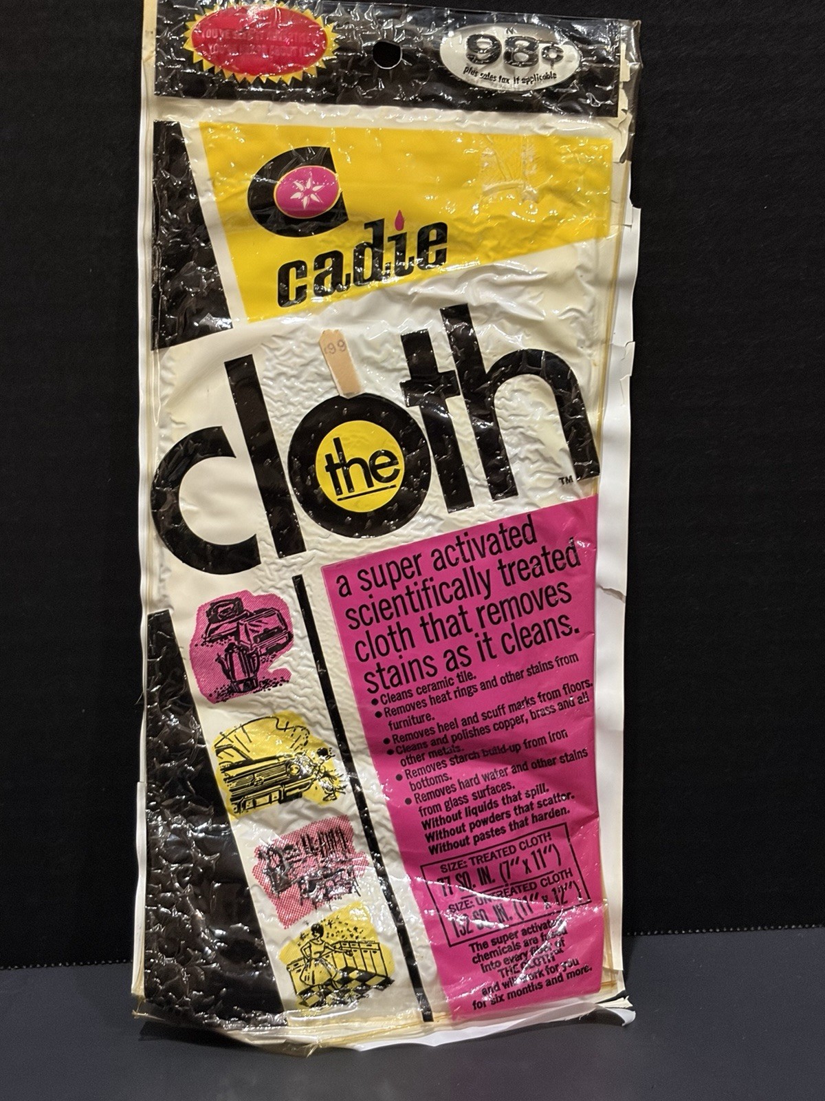 Vintage 1970 THE CLOTH Cadie NOS Sealed Retro Household Advertising 