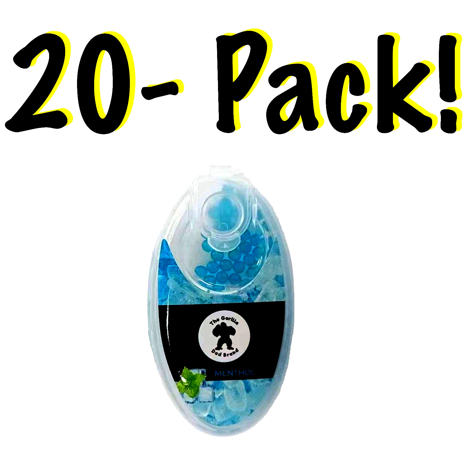 🥶 2000 Count Blue Menthol Classic Burst Beads - Bulk Value Pack 