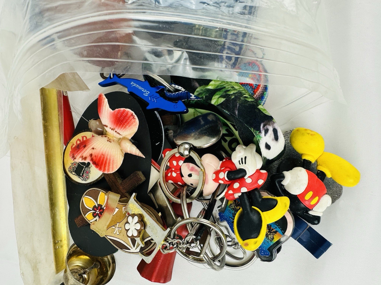 Vintage 4lbs Junk Drawer Trinket Lot Keychains Magnets Coins Pinback Pickers Bag