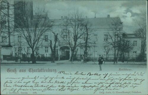 Postcard Berlin Charlottenburg City Hall 1898 (No.9386)