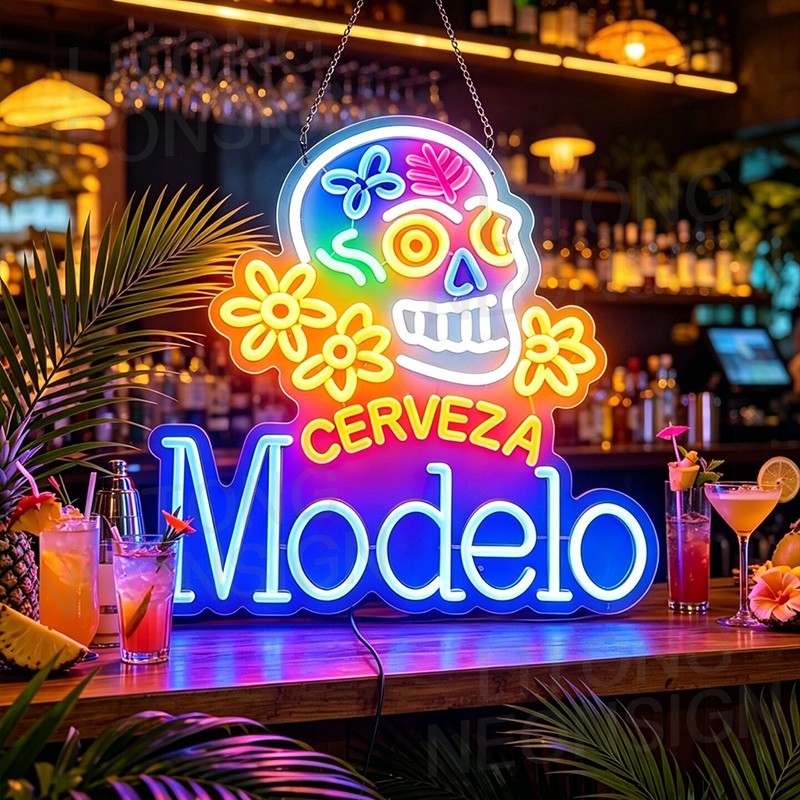US STOCK Cerveza Modelo Beer Dimmable LED Neon Sign 15.5\
