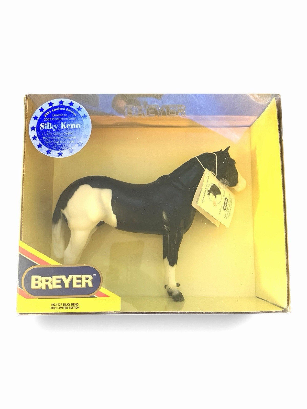 Breyer Horse #1127 Silky Keno Black Overo Pinto Lady Phase Limited Edition New