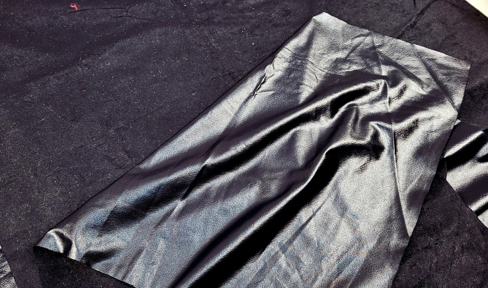 Vtg Disco Fabric Liquid Leather Velvet Reversible Rare Precut 60