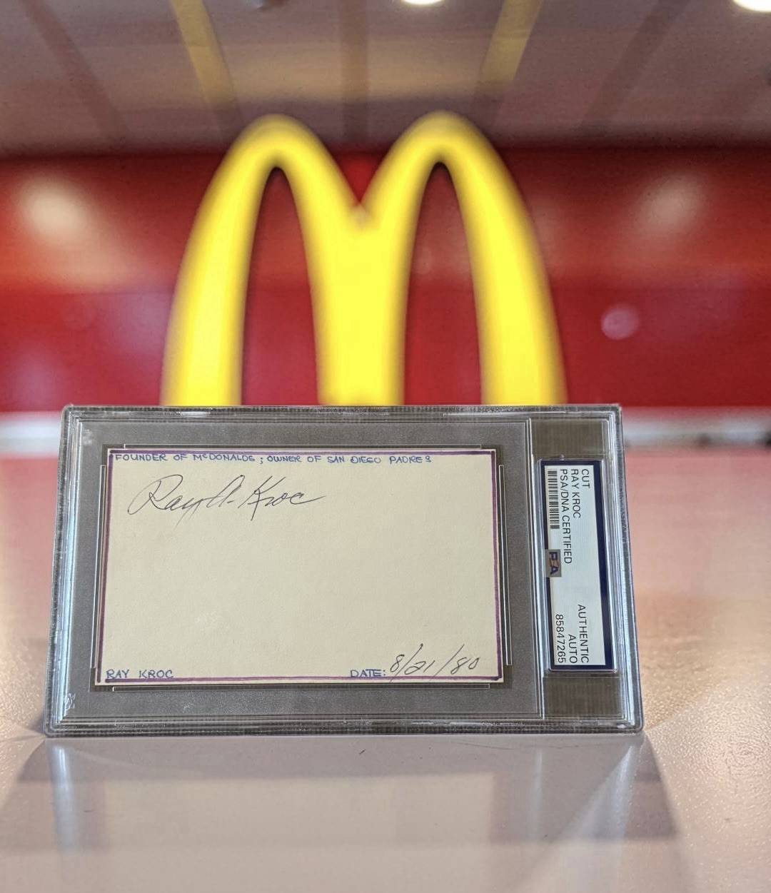 Ray Kroc PSA/DNA Signed Cut Autograph McDonald’s Founder San Diego Padres Owner