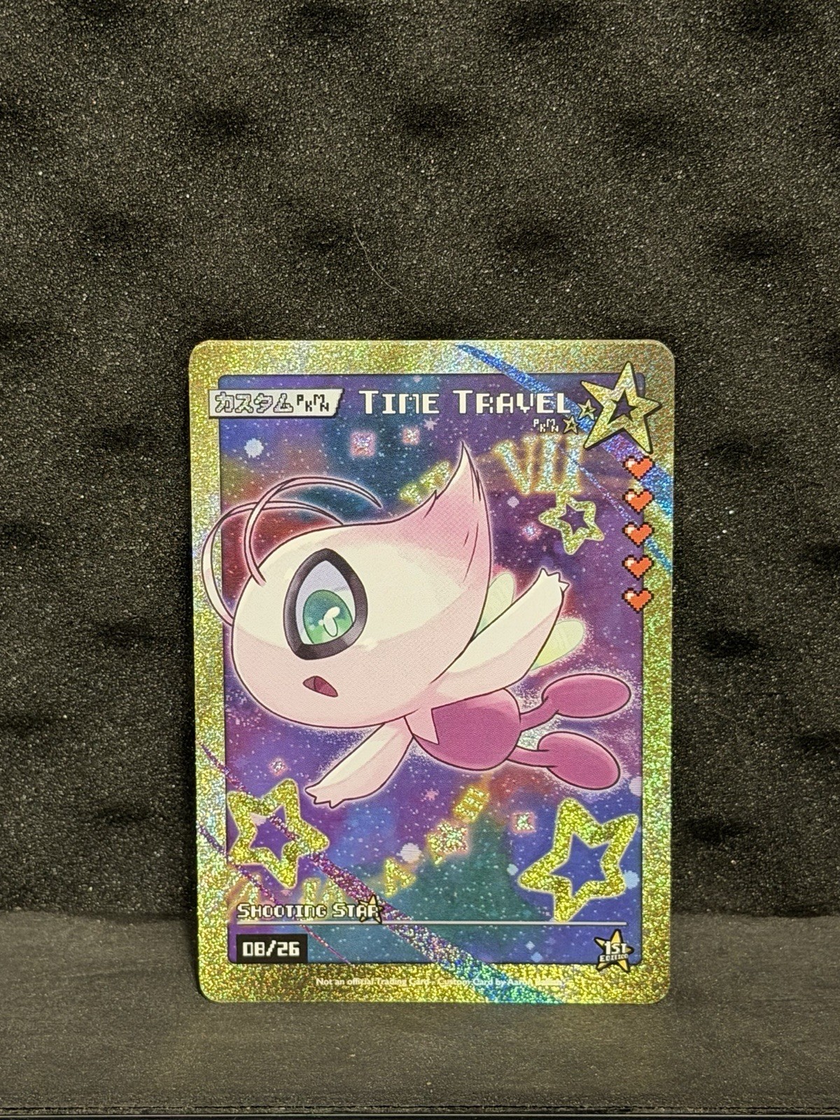 Celebi Time Travel Shooting Star 1st Ed Holo Fan Art Pokemon Single