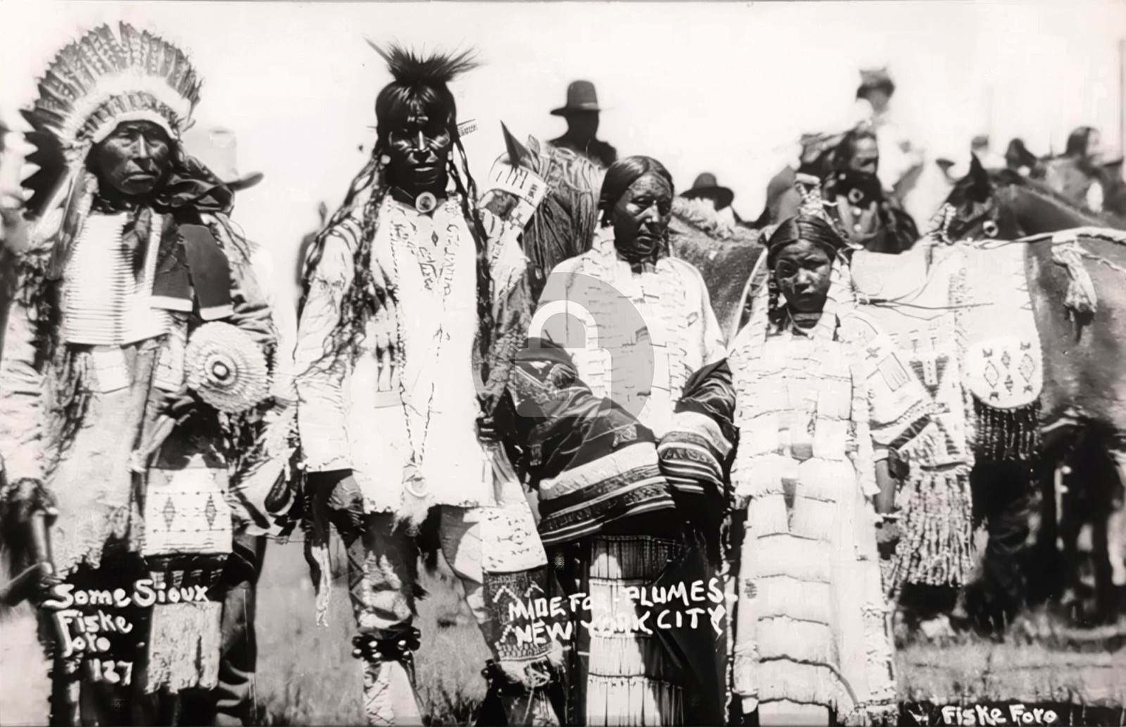 Some Sioux Indians RPPC Photo Postcard COPY