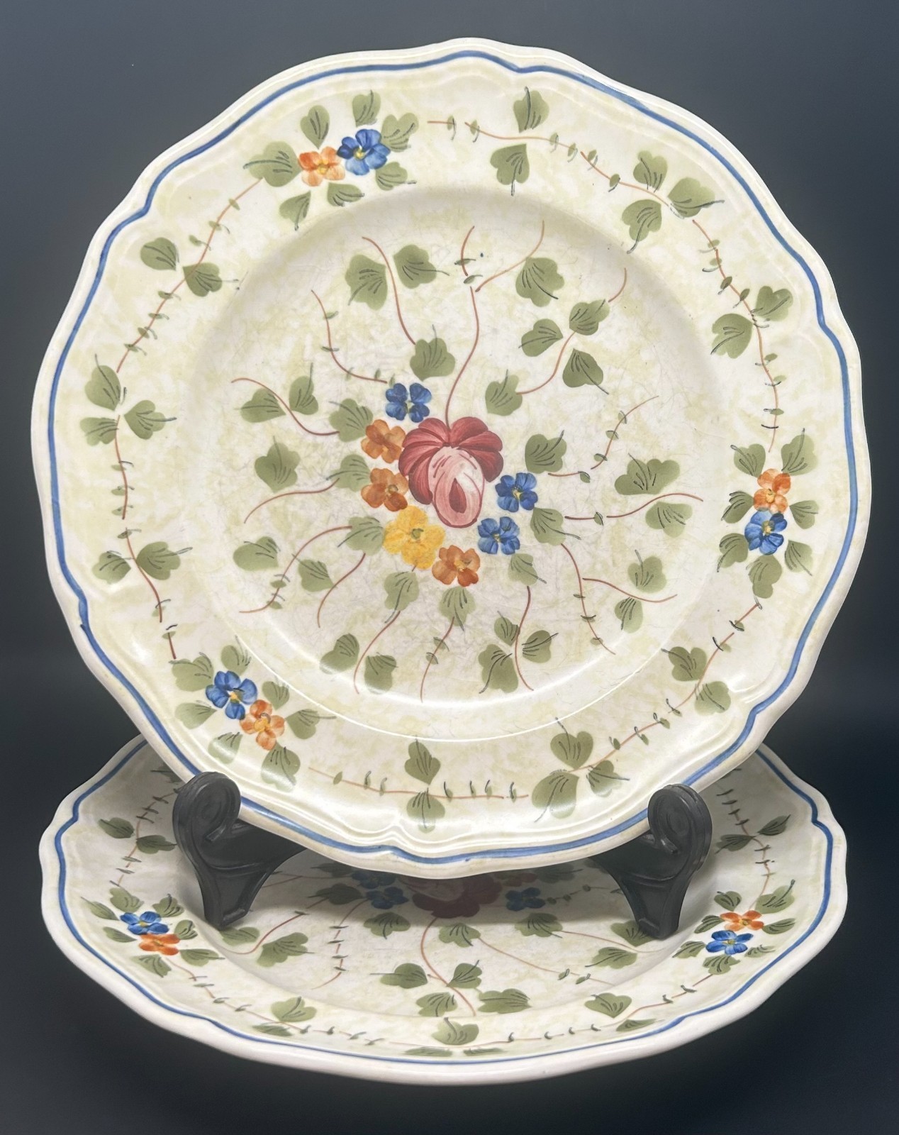 Set of 2 Longchamp Nemours 10” Dinner Plates