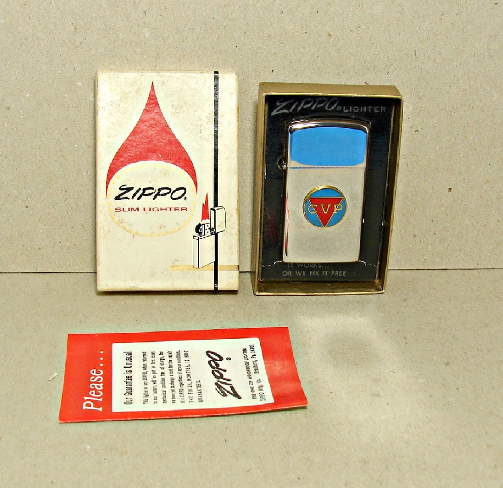 1974 Zippo Slim Lighter In Box Unfired Venezuelan Petroleum Corp.