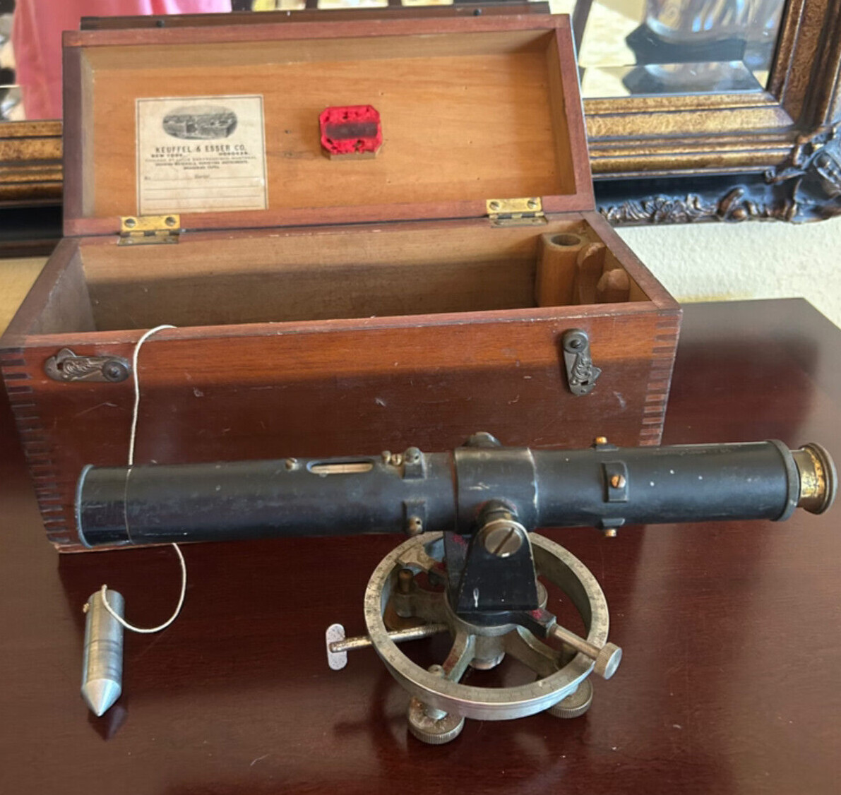 Vintage  Keuffel and EsserTransit In Wooden Case