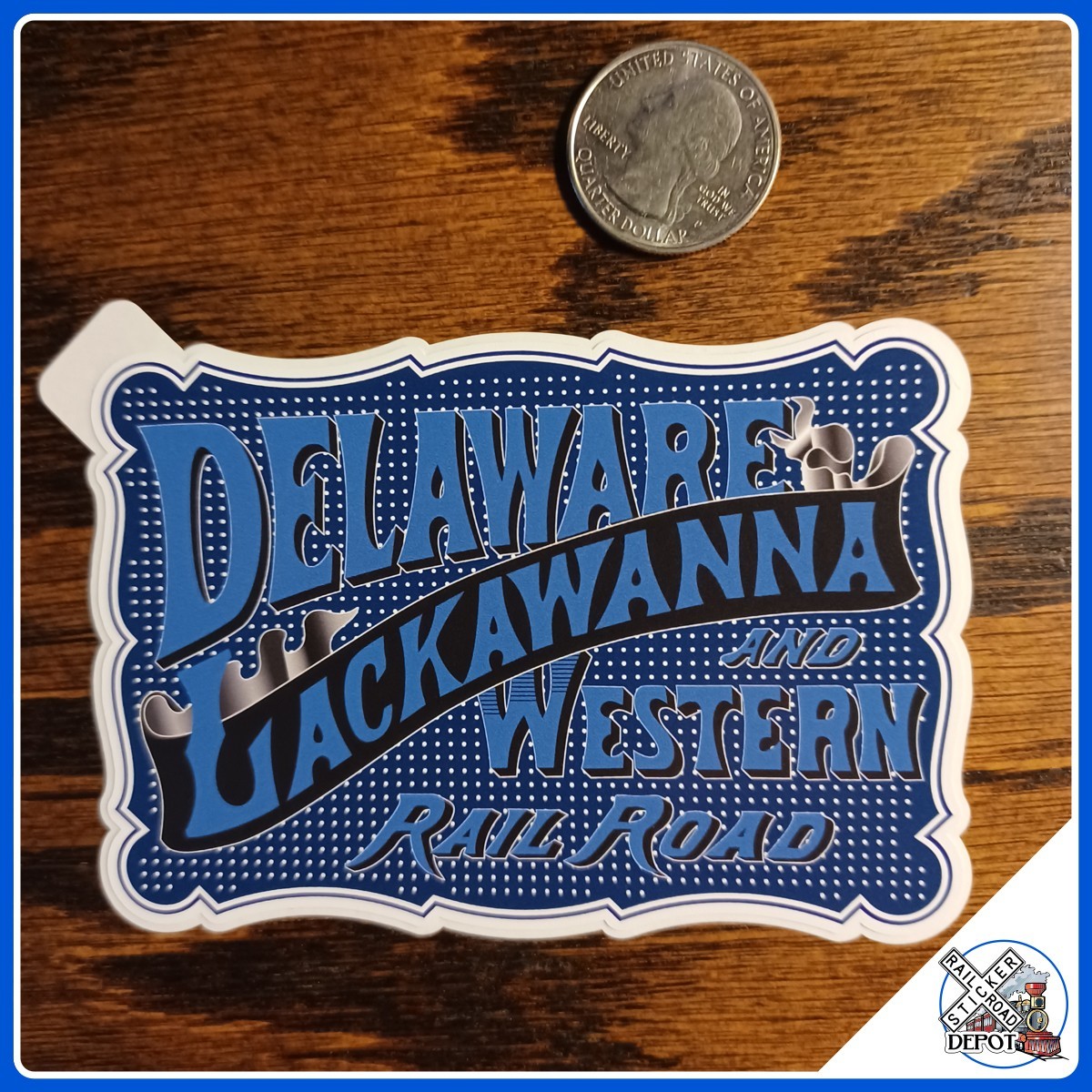 Delaware Lackawanna and Western Railroad kiss-cut vinyl sticker