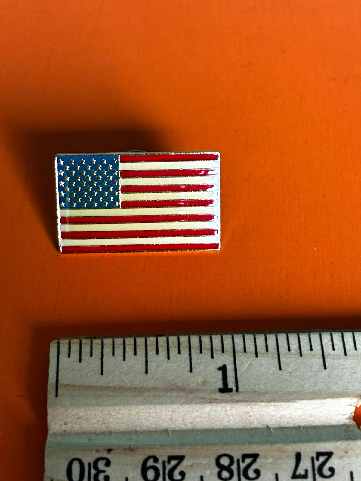 American Flag Lapel Pin - Patriotic Theme - USA Flag Pinback