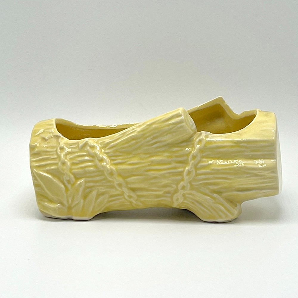 McCoy Pottery Log Planter Yellow
