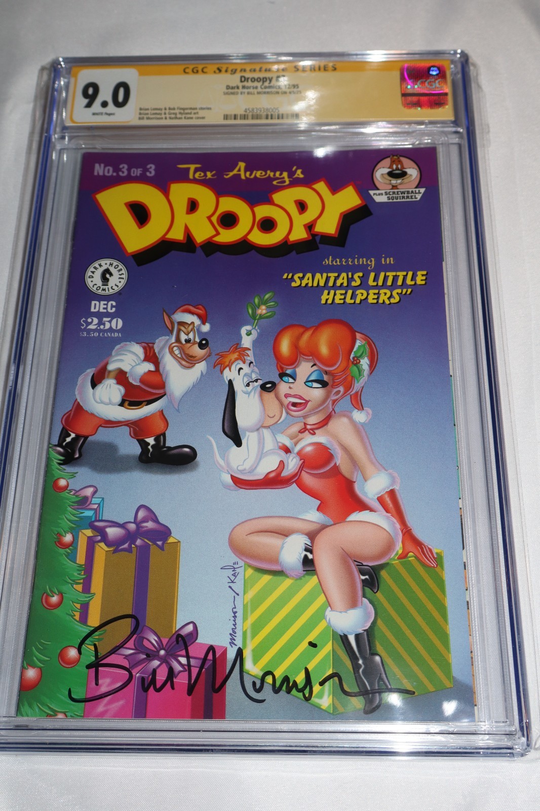 SS CGC 9.0 Tex Avery\'s Droopy 3 1995 Signed Morrison GGA Red Miss Vavoom & Wolf SS CGC 9.0 Tex Avery\'s Droopy 3 1995 Signed Morrison GGA Red Miss Vavoom & Wolf