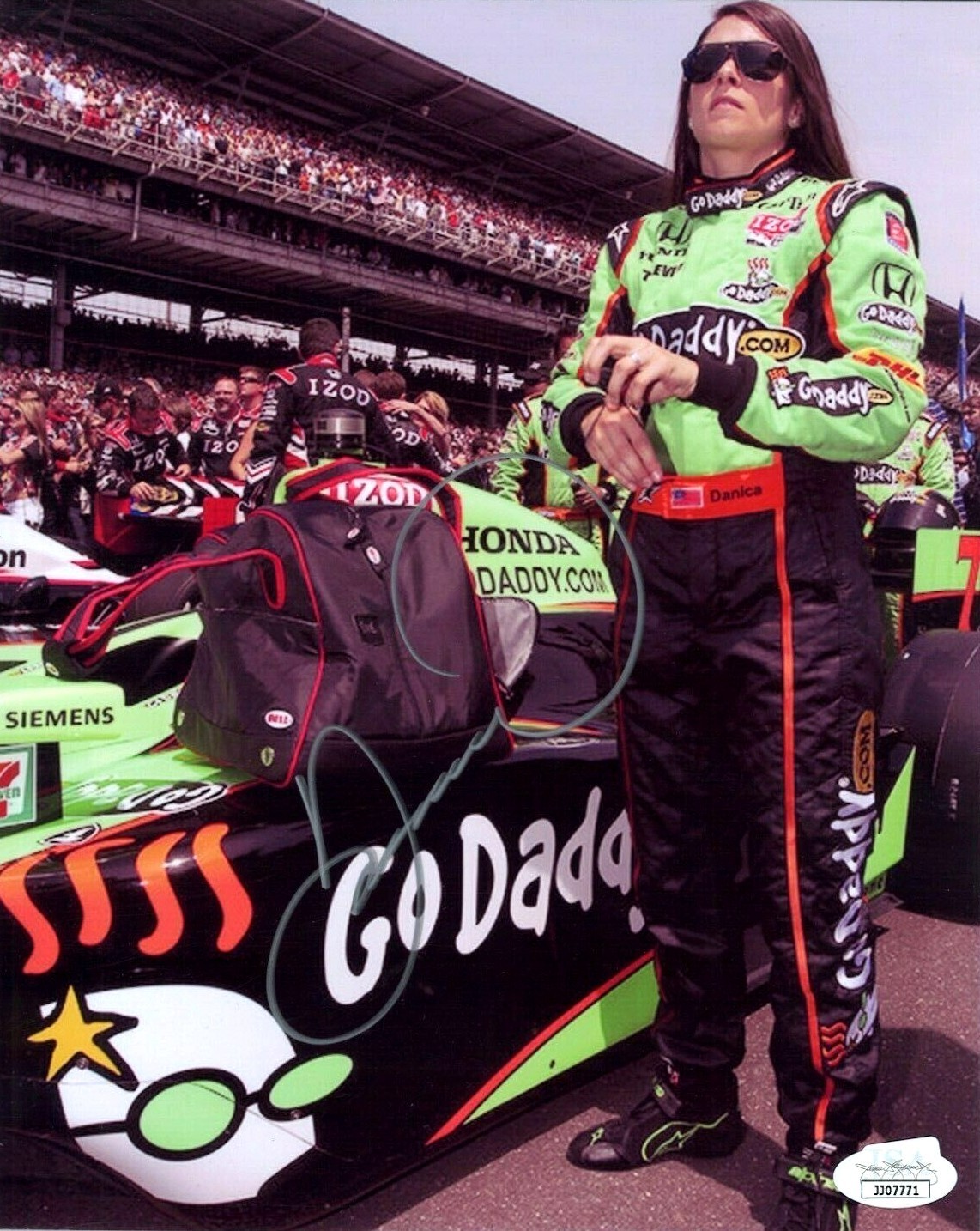 Danica Patrick autographed signed autograph auto Go Daddy Racing 8x10 photo JSA