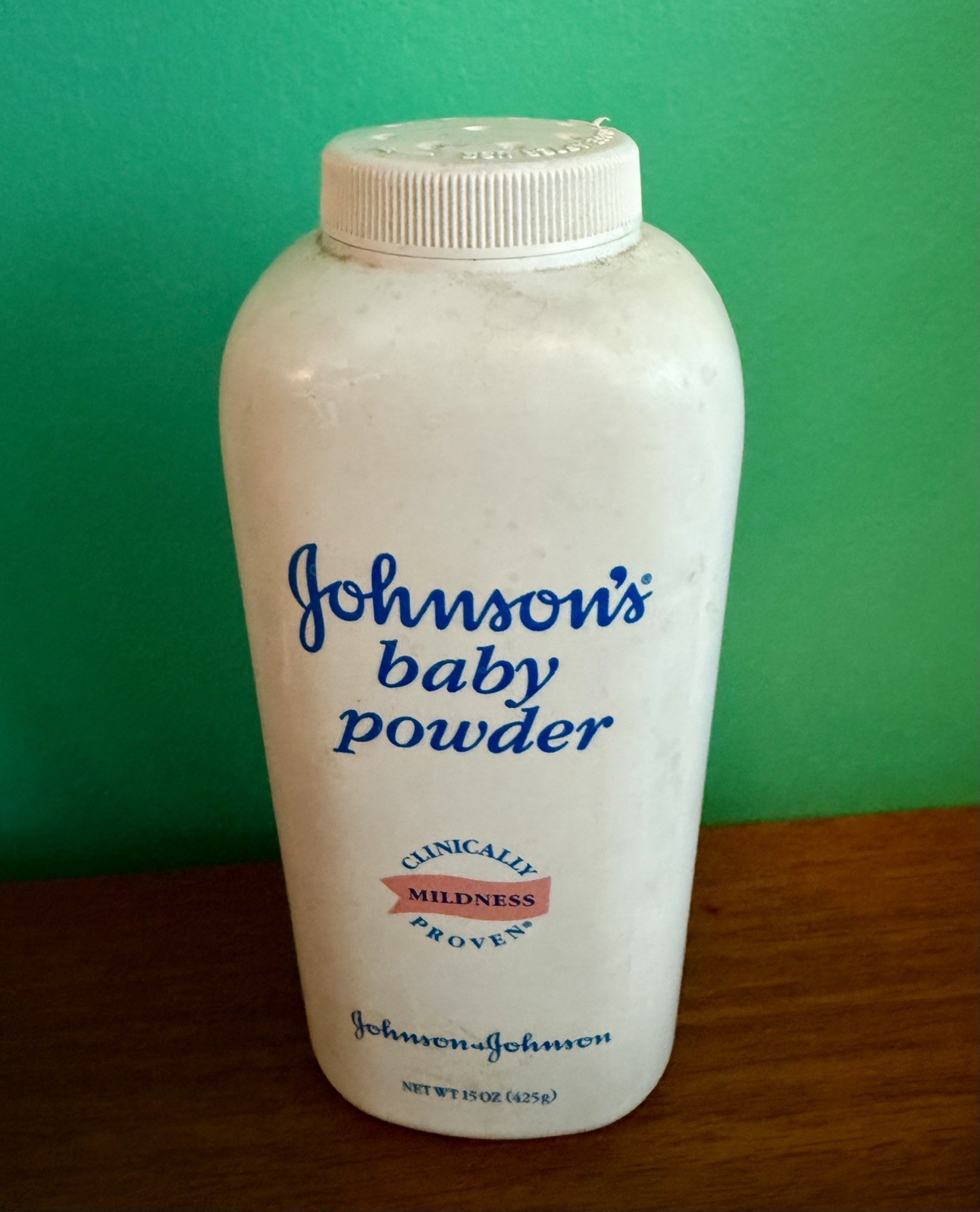 Vintage  Johnson’s Baby Powder with Talc 15 oz Bottle Not Sealed 90% full 