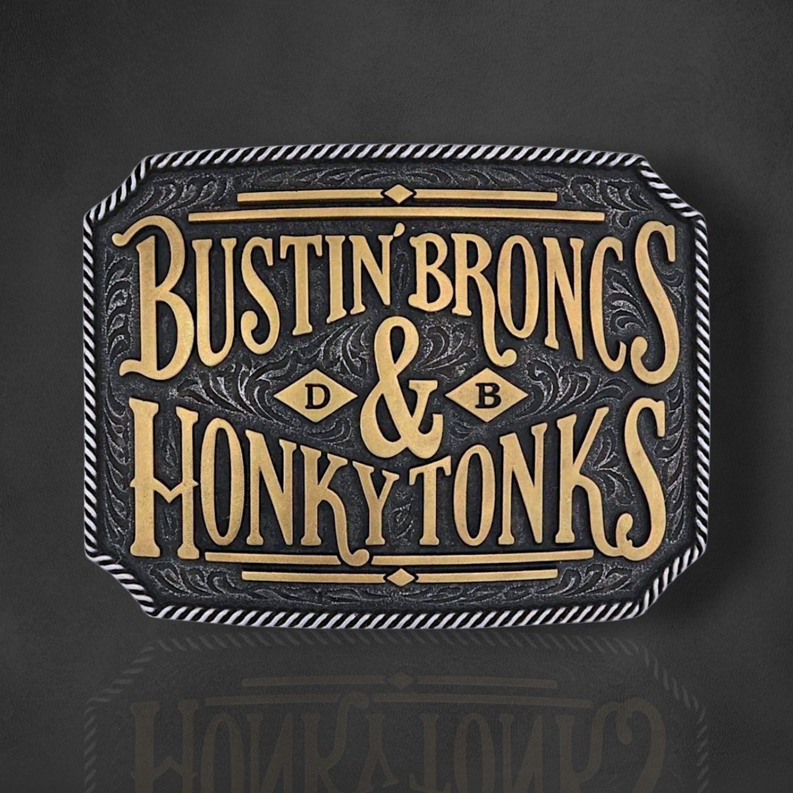 Montana Silversmiths Dale Brisby Bustin Broncs  & Honky Tonks Belt Buckle ~ NEW