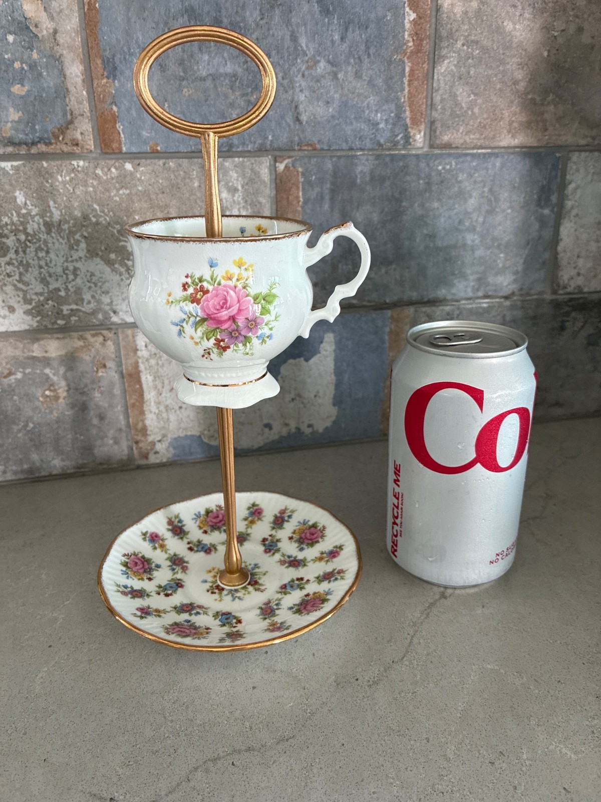 vintage bone china cup trinket tier