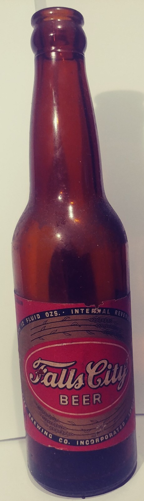 1900`s FALLS CITY BEER BOTTLE, PAPER LABEL,EXCELLENT CONDITION,,FREE SHIPPING 1900`s FALLS CITY BEER BOTTLE, PAPER LABEL,EXCELLENT CONDITION,,FREE SHIPPING