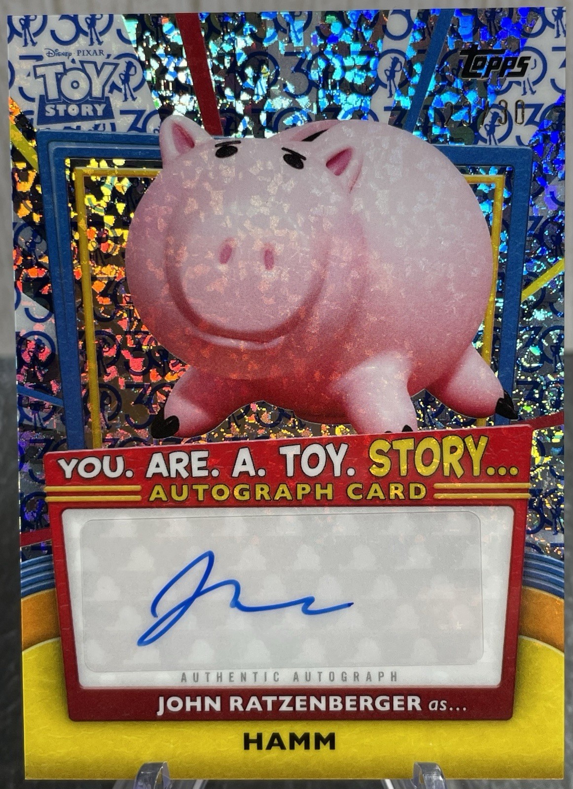 Topps 2025 30 Years of Toy Story You Are A Toy Story Auto Hamm YRT-JR /30