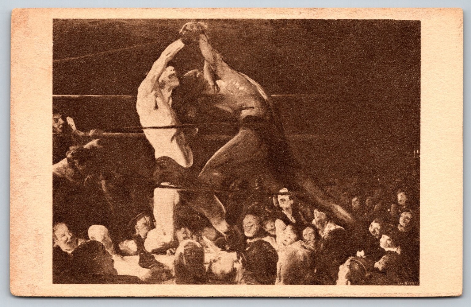 George Bellows Both Members of This Club Boxing Art Postcard National Gallery