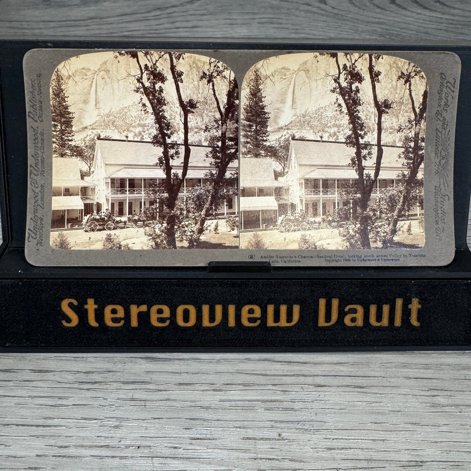 Underwood Yosemite Sentinel Hotel Yosemite Falls CA Stereoview c.1900s No 8
