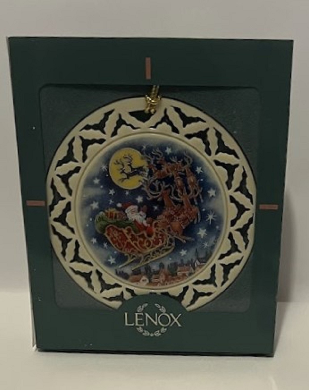 LENOX TWAS THE NIGHT BEFORE CHRISTMAS PORCELAIN ORNAMENT  NEW IN BOX