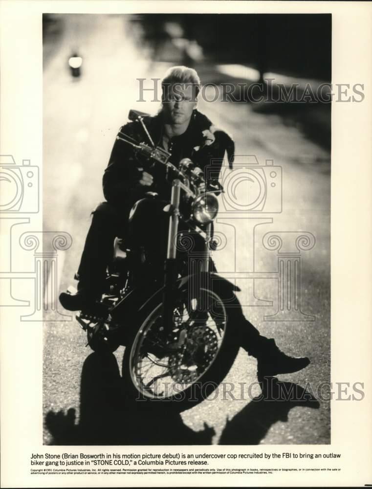 1991 Press Photo Actor Brian Bosworth in 1991 Press Photo Actor Brian Bosworth in