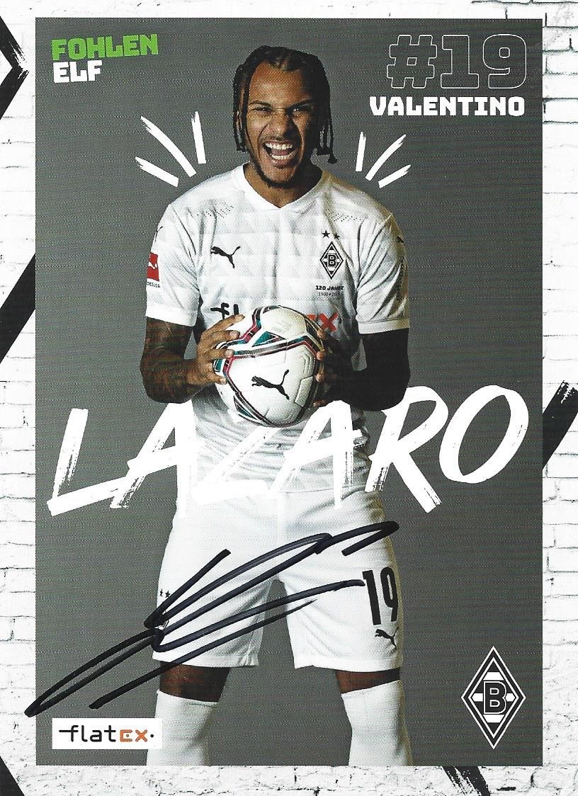 Valentino Lazaro - Borussia Monchengladbach - 2020/2021 - Autograph Card