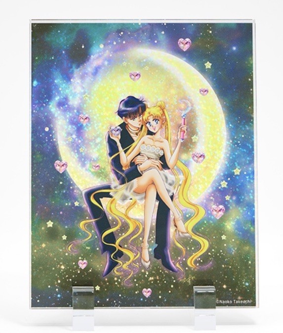 Pretty Guardian Sailor Moon Cafe Original Hologram Acrylic Block Limited Japan