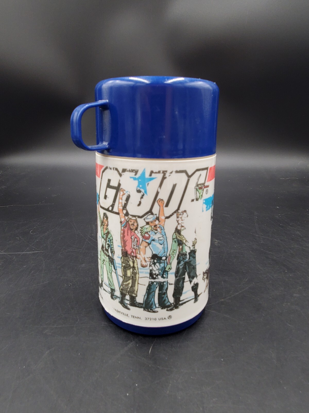 1985 G.I. Joe Hasbro Lunchbox Aladdin Plastic THERMOS ONLY with Lid & Cup