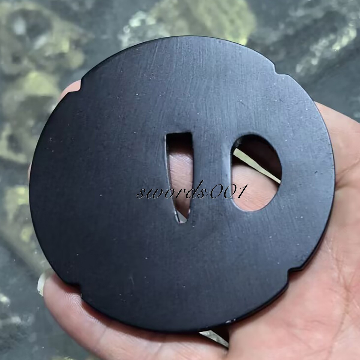 Black Iron Tsuba Hand Guard For DIY Japanese Samurai Katana Sword Maintenance