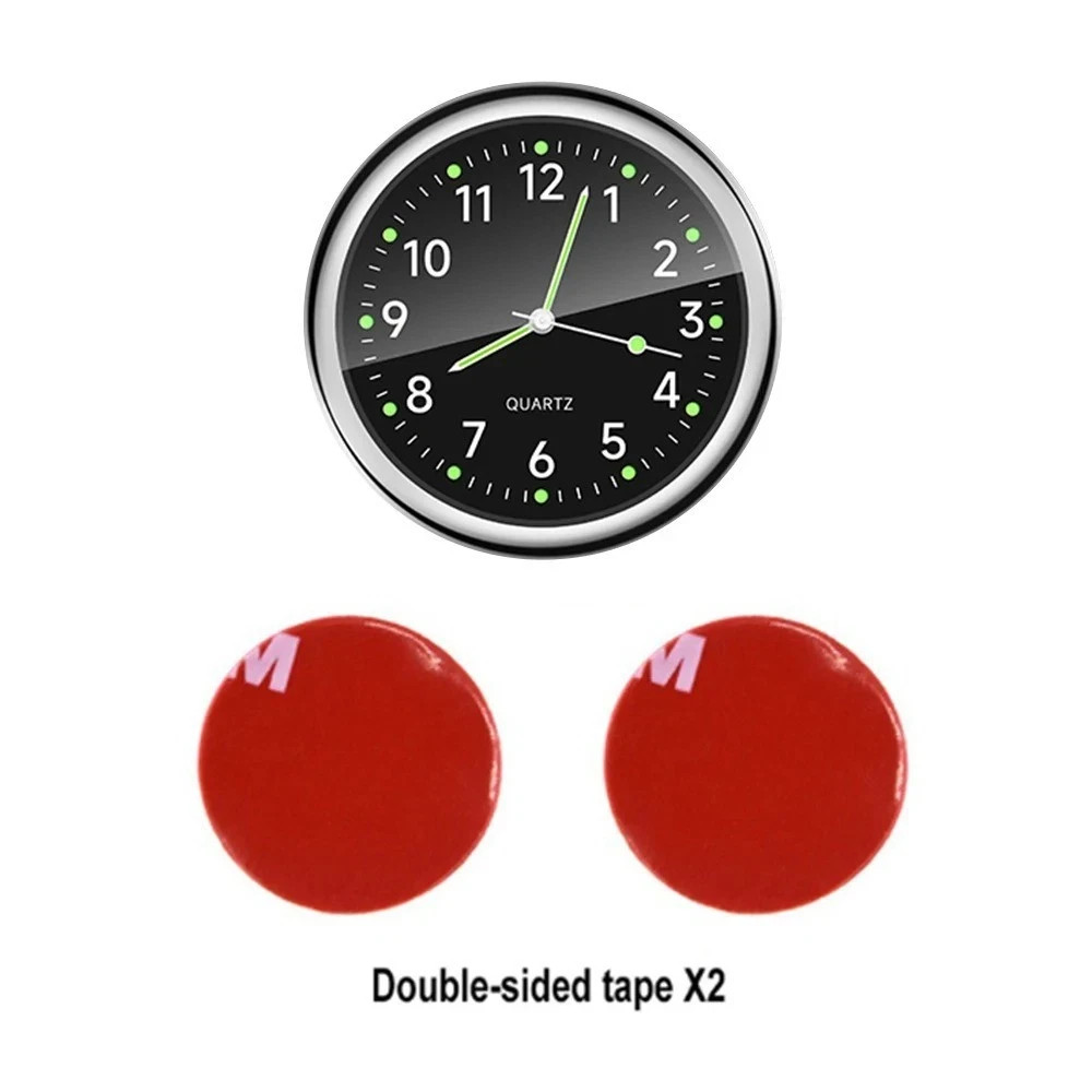 Car Dashboard Clock Mini Tiny Analog Clock Watch for Vehicle Stick On Clock USA