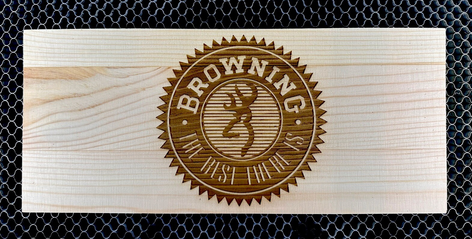 Browning Wood Engraved Sign Made In The USA 🇺🇸 12x5 Collectors