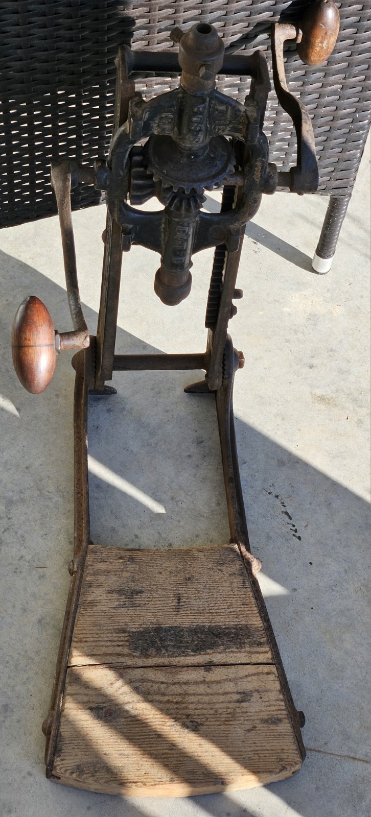 Antique Buckeye Boss Beam Auger for Timber Framing and Barn Beams