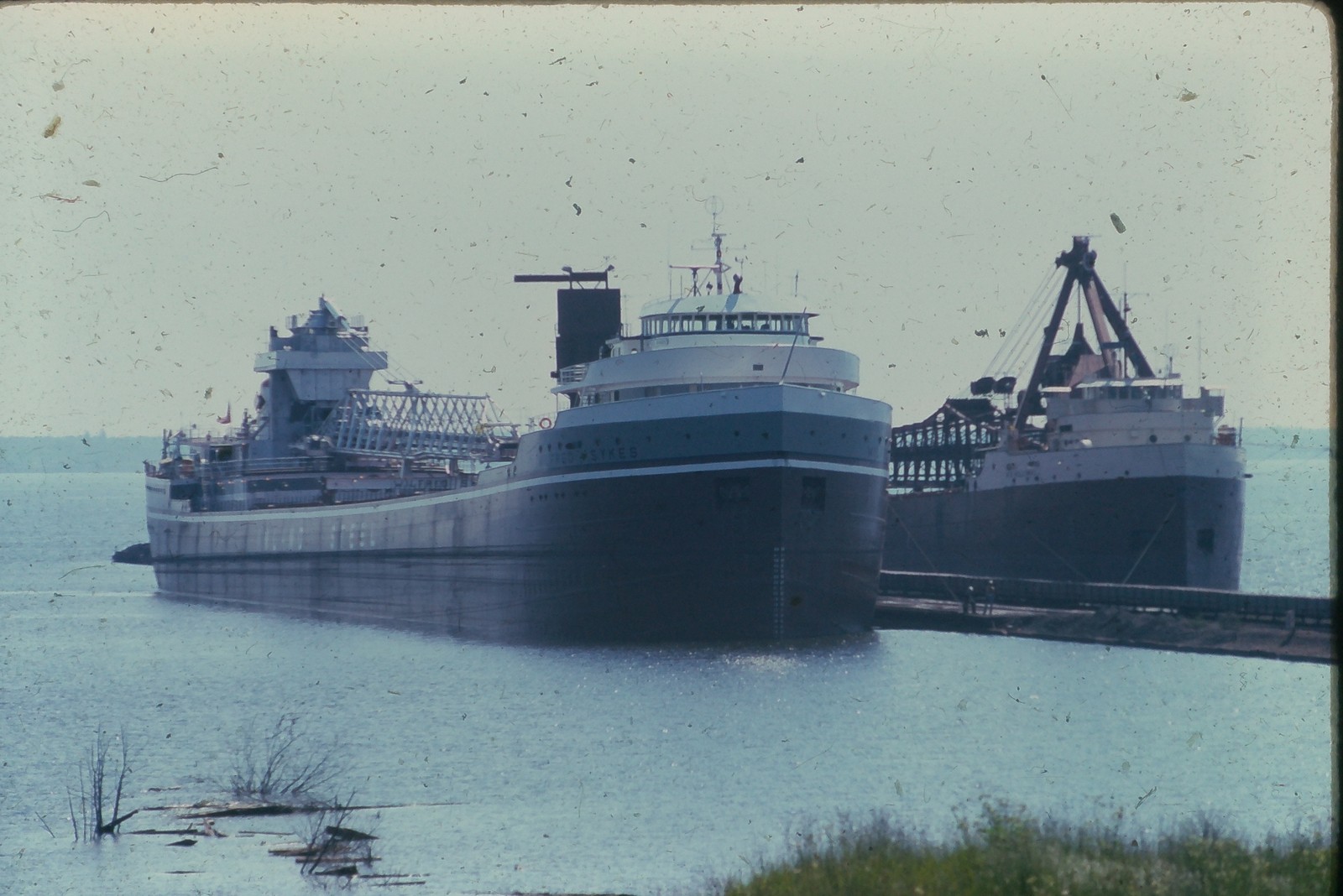 c1970's Kodachrome 35mm Slide FRED R. SYKES Ship Duluth Minnesota Harbor Pier c1970's Kodachrome 35mm Slide FRED R. SYKES Ship Duluth Minnesota Harbor Pier