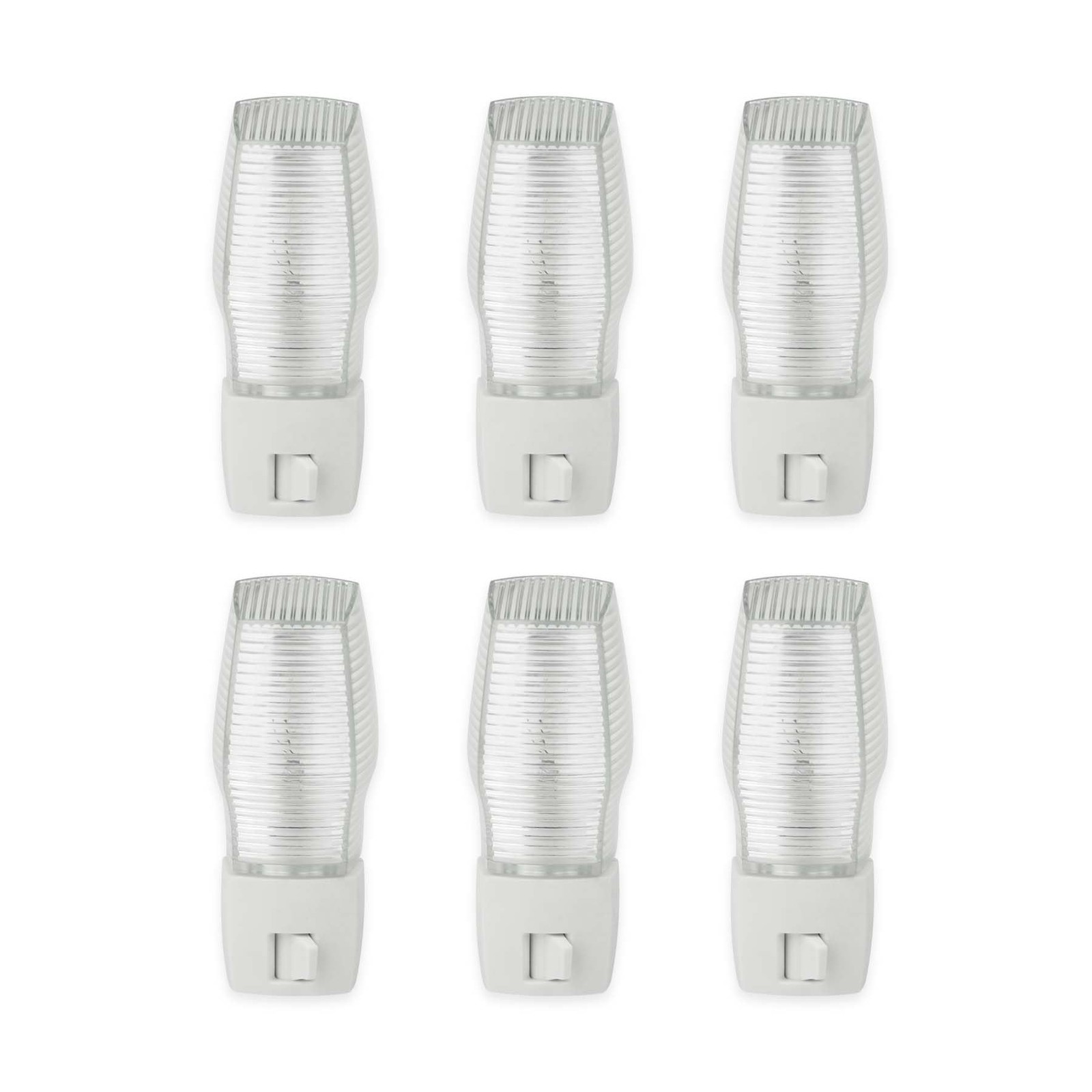 OSKOS 6 Pack Plug in Night Light with Manual On/Off Switch, 7W Incandescent B...