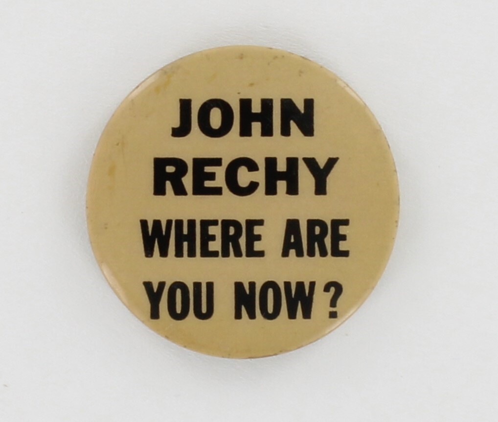 John Rechy, Where are You Now? 1965 Gay Chicano Author Button Hustling P1772 John Rechy, Where are You Now? 1965 Gay Chicano Author Button Hustling P1772