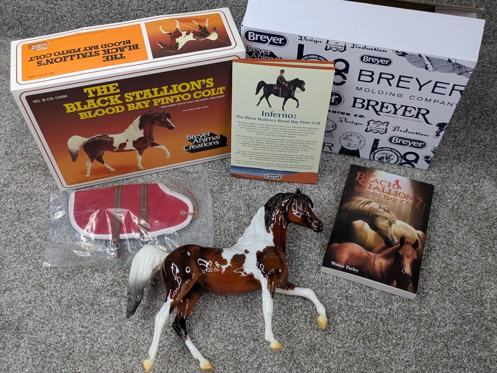 Breyer INFERNO 2025 Vintage Club Black Stallion Blood Bay Colt Book Blanket COA