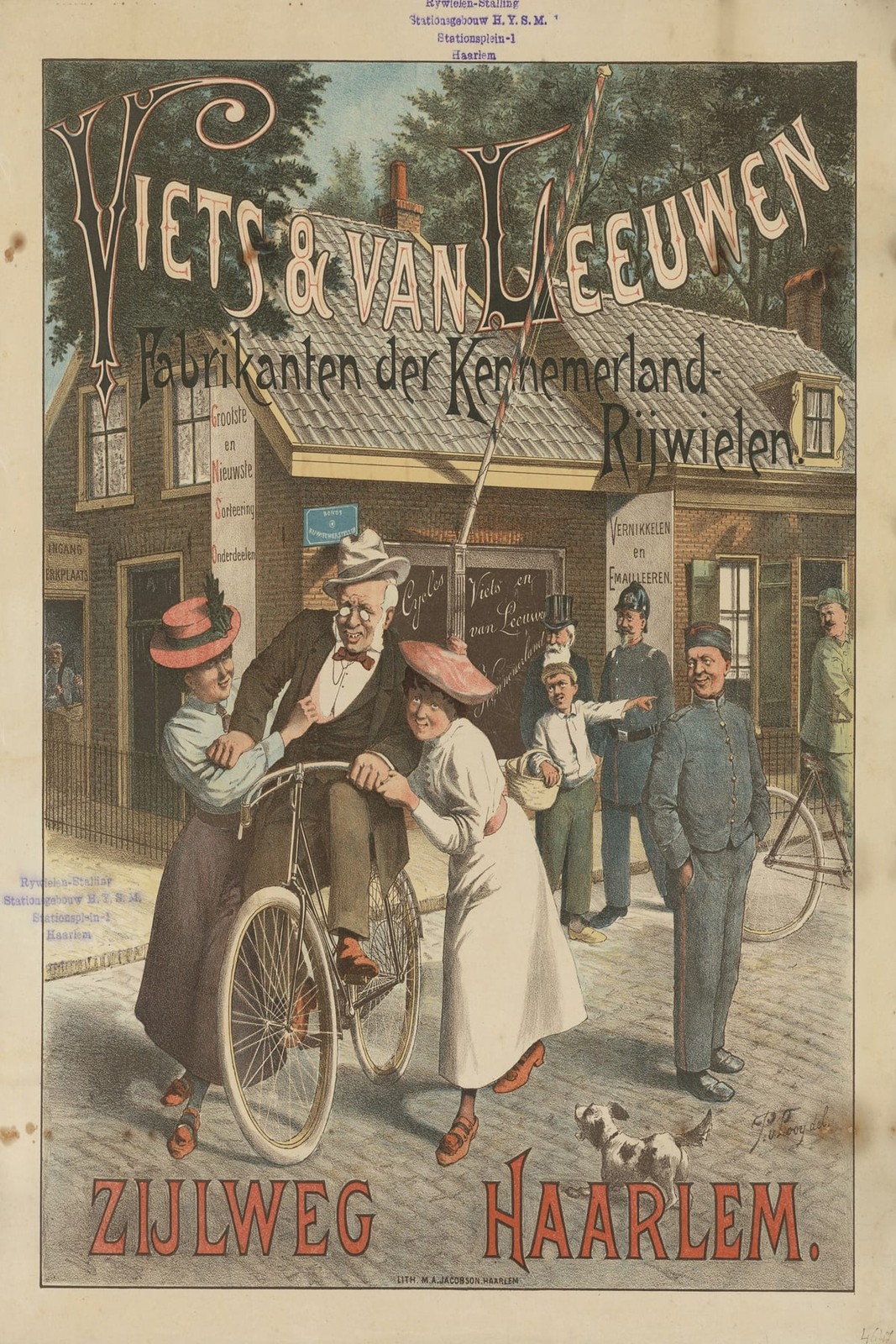 🚲 Viets & Van Leeuwen Vintage Poster - 1880s Cycling Scene - 24x36” - Retro